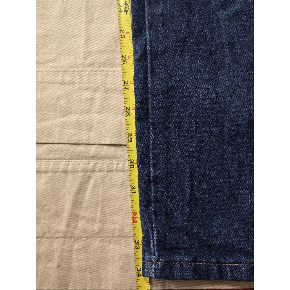Wrangler 936PWD Cowboy Cut Slim Fit Jeans Mens 31x36 Dark Wash Indigo Denim - Picture 7 of 8